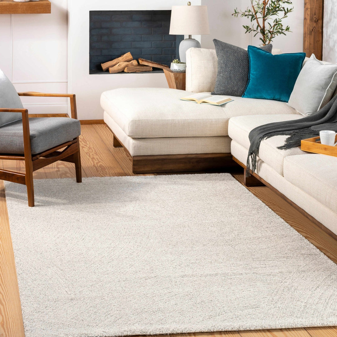 Contemporary Ivory And Gray Rug - The Rug Decor
