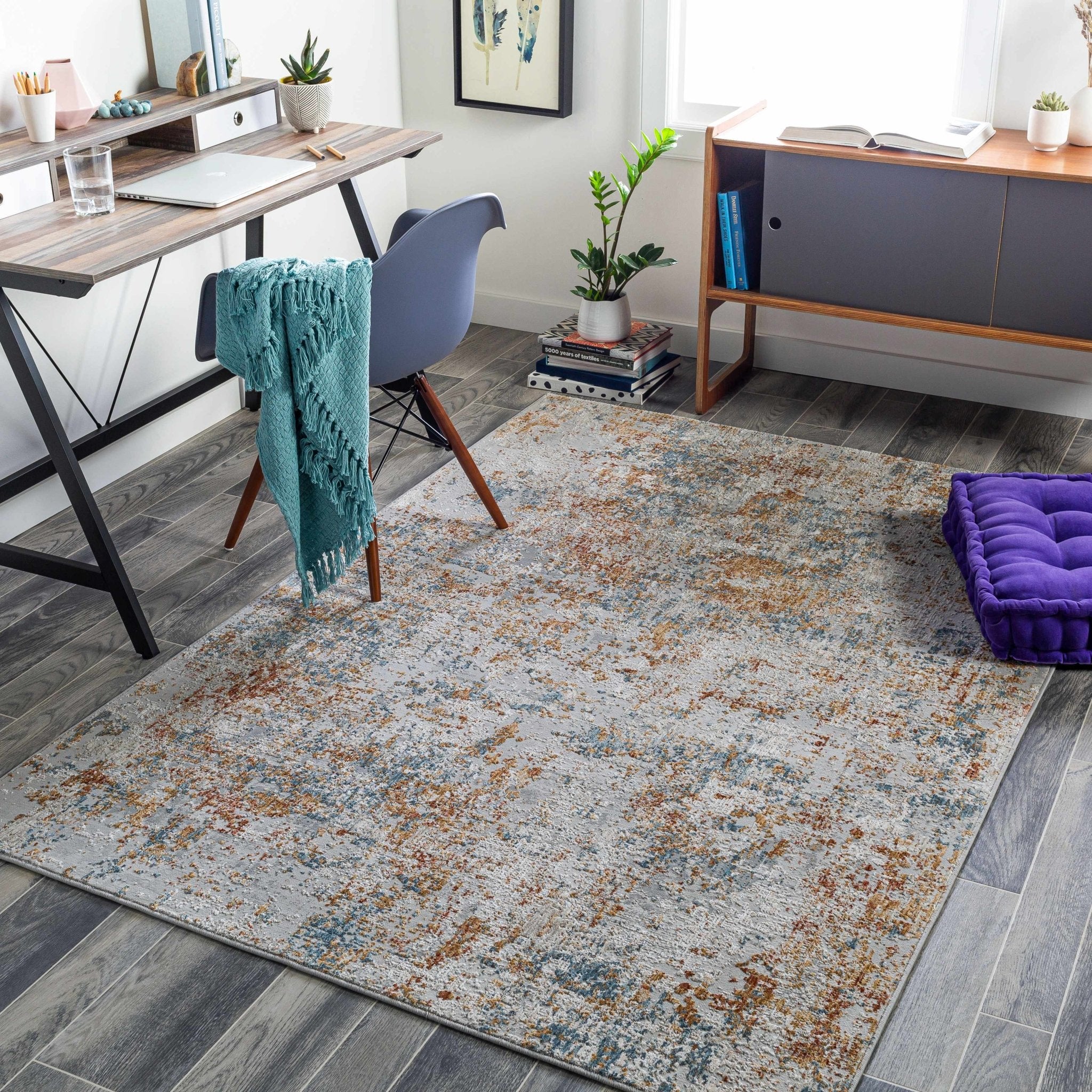Contemporary Ivory And Mustard Machine Woven Area Rug – The Rug Decor