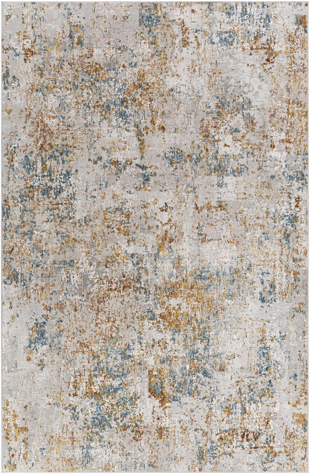 Contemporary Ivory And Mustard Machine Woven Area Rug - The Rug Decor