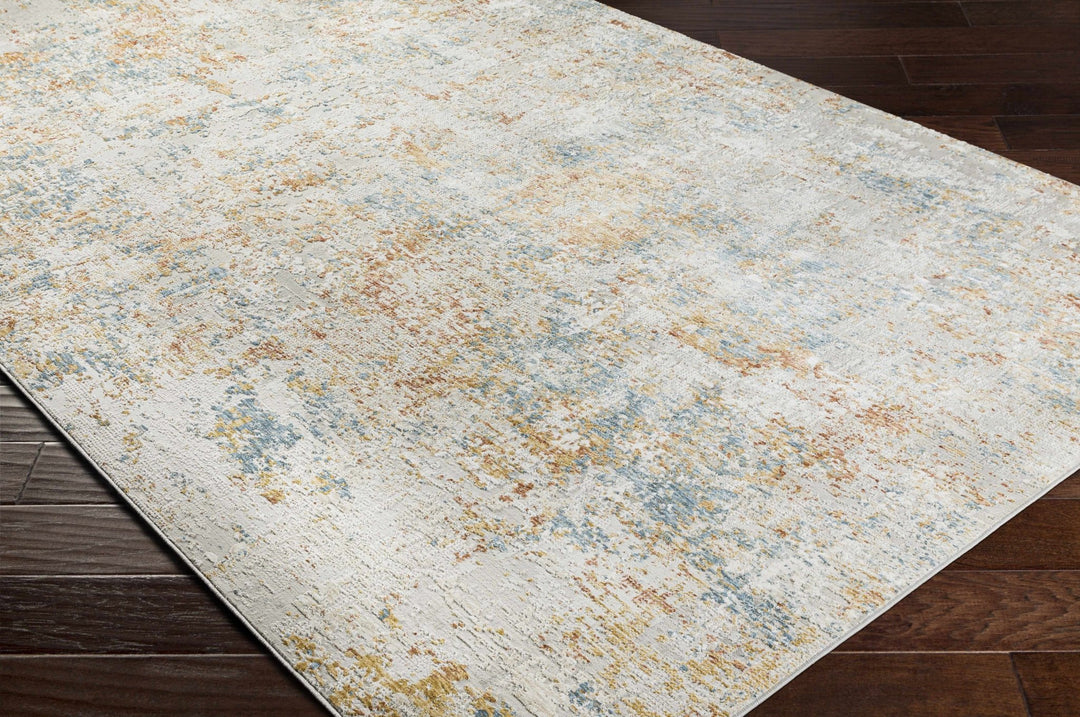 Contemporary Ivory And Mustard Machine Woven Area Rug - The Rug Decor
