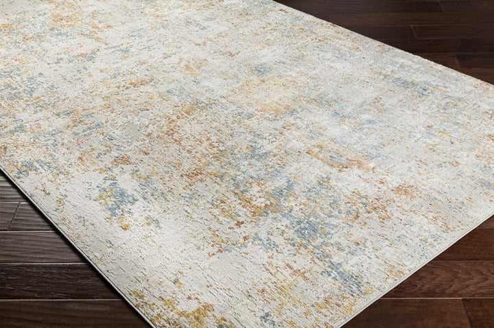Contemporary Ivory And Mustard Machine Woven Area Rug - The Rug Decor