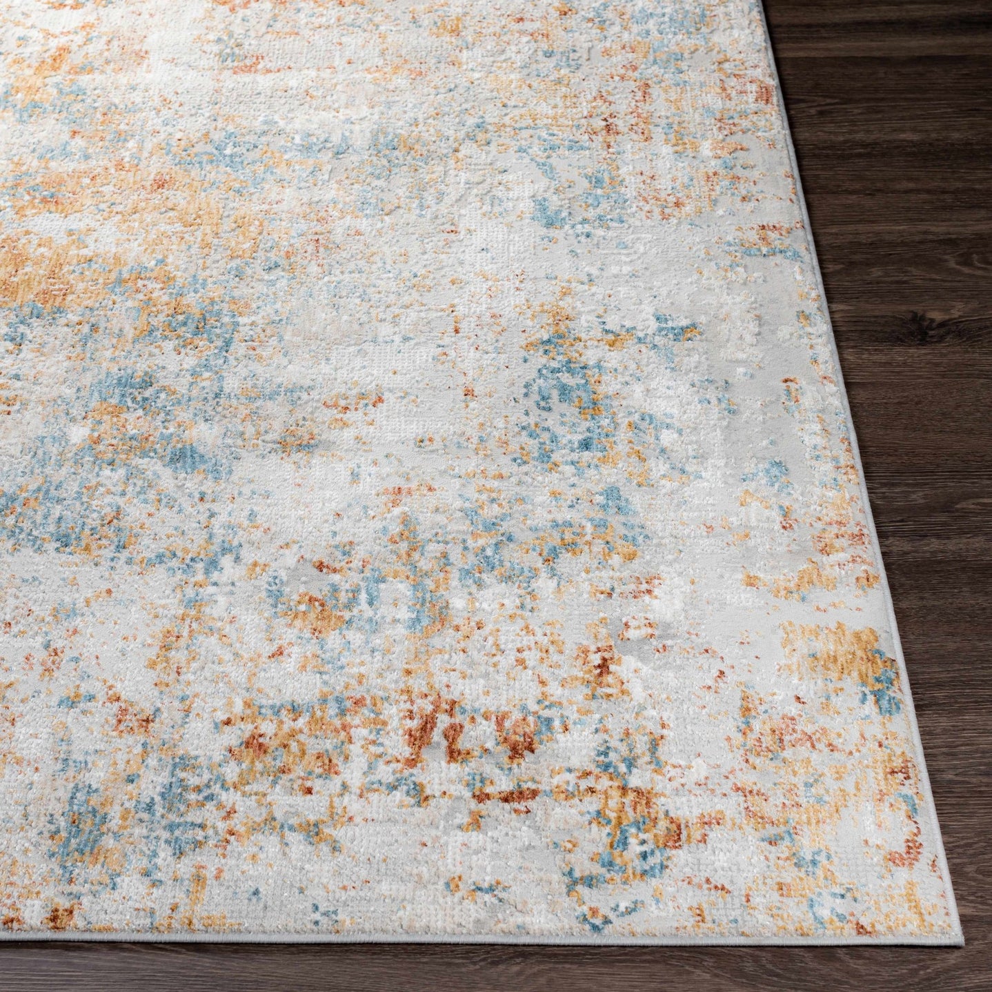 Contemporary Ivory And Mustard Machine Woven Area Rug - The Rug Decor