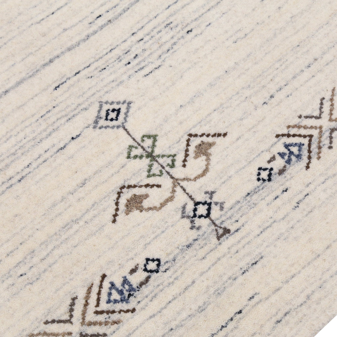 Contemporary Ivory Design Hand Loomed Wool Rug - The Rug Decor
