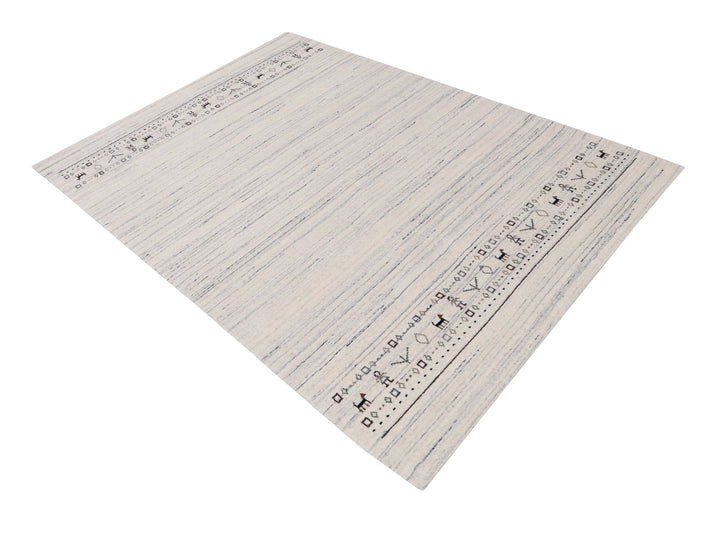 Contemporary Ivory Design Hand Loomed Wool Rug - The Rug Decor