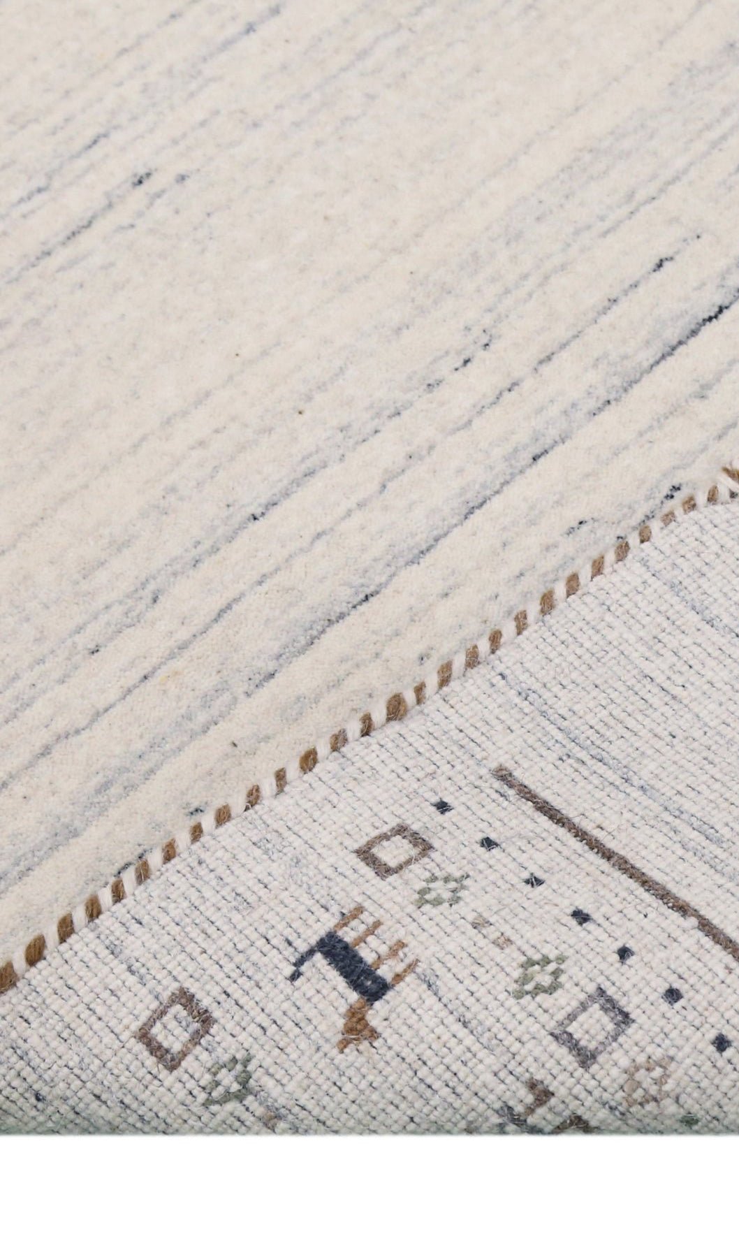 Contemporary Ivory Design Hand Loomed Wool Rug - The Rug Decor