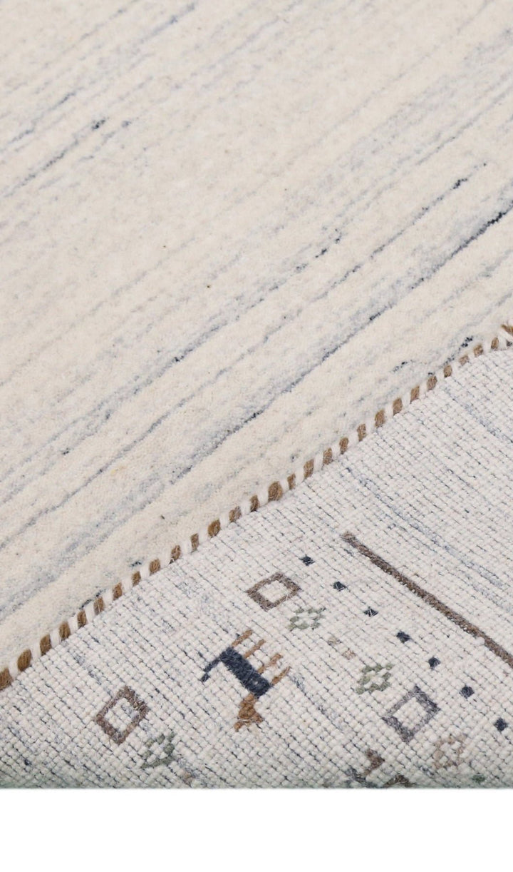 Contemporary Ivory Design Hand Loomed Wool Rug - The Rug Decor