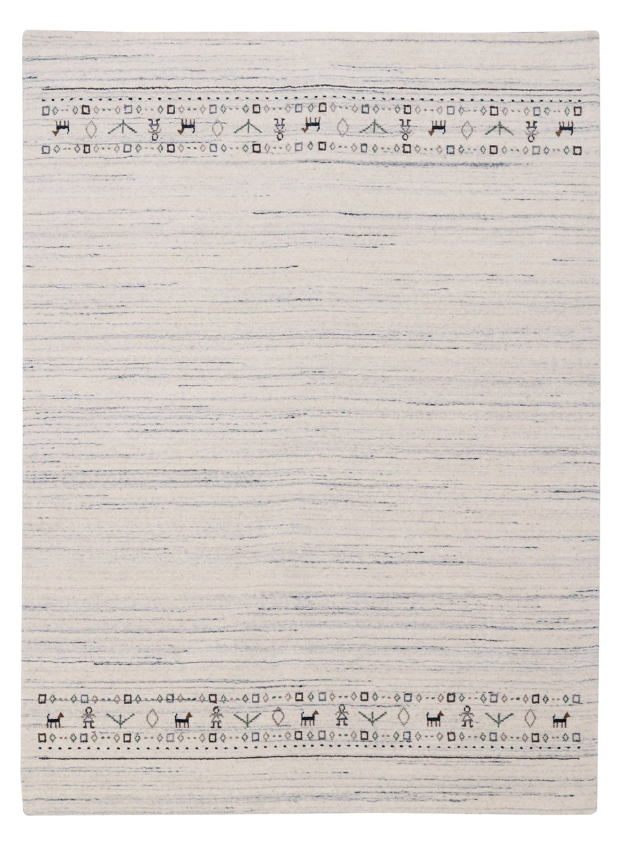 Contemporary Ivory Design Hand Loomed Wool Rug - The Rug Decor