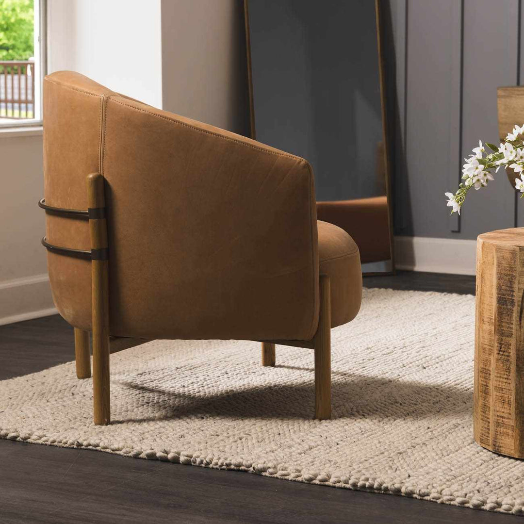 Contemporary Ivory Machine Woven Wool Rug - The Rug Decor