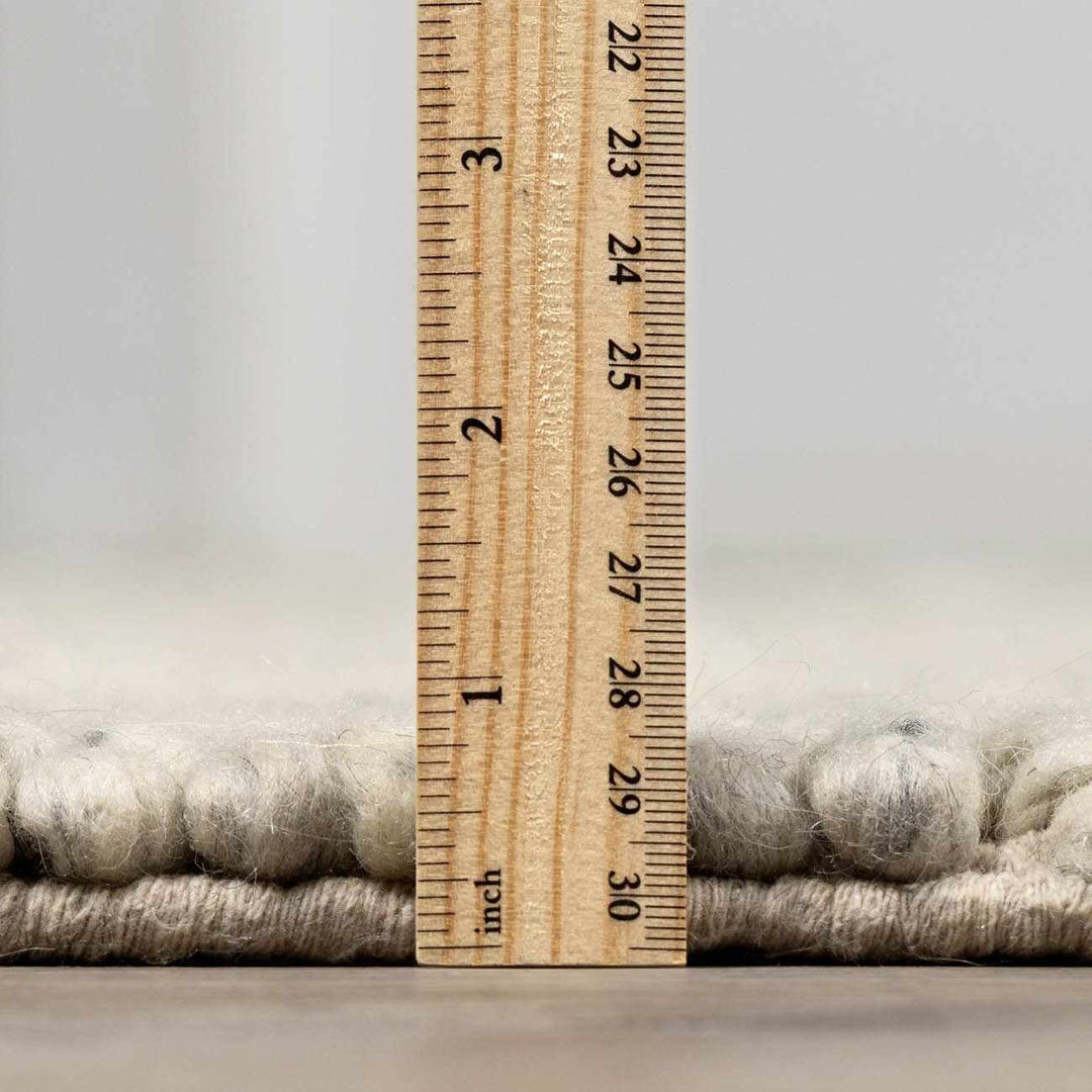 Contemporary Ivory Machine Woven Wool Rug - The Rug Decor