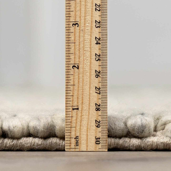 Contemporary Ivory Machine Woven Wool Rug - The Rug Decor