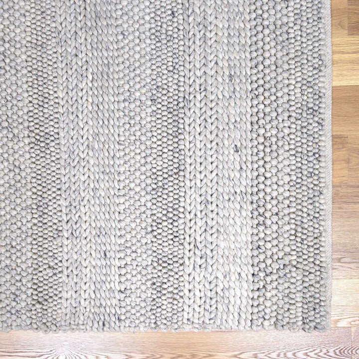 Contemporary Ivory Machine Woven Wool Rug - The Rug Decor