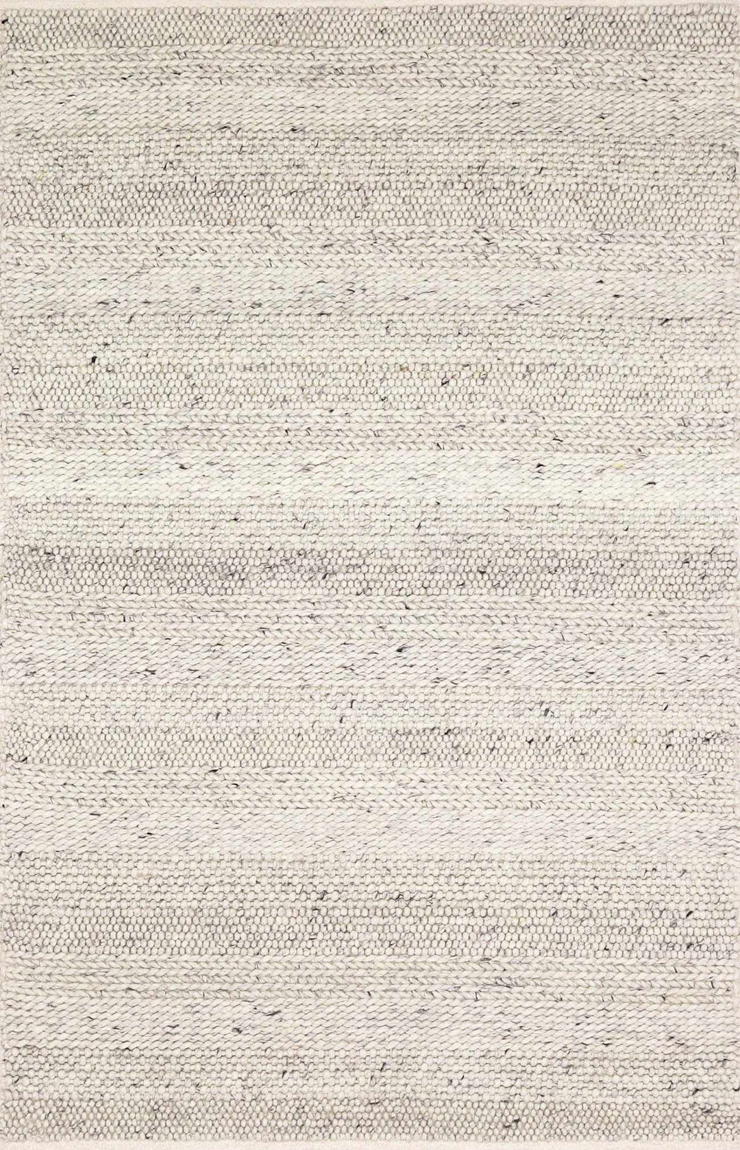 Contemporary Ivory Machine Woven Wool Rug - The Rug Decor