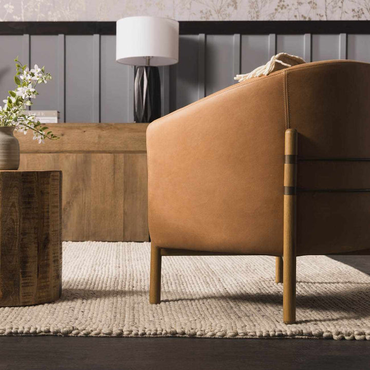 Contemporary Ivory Machine Woven Wool Rug - The Rug Decor