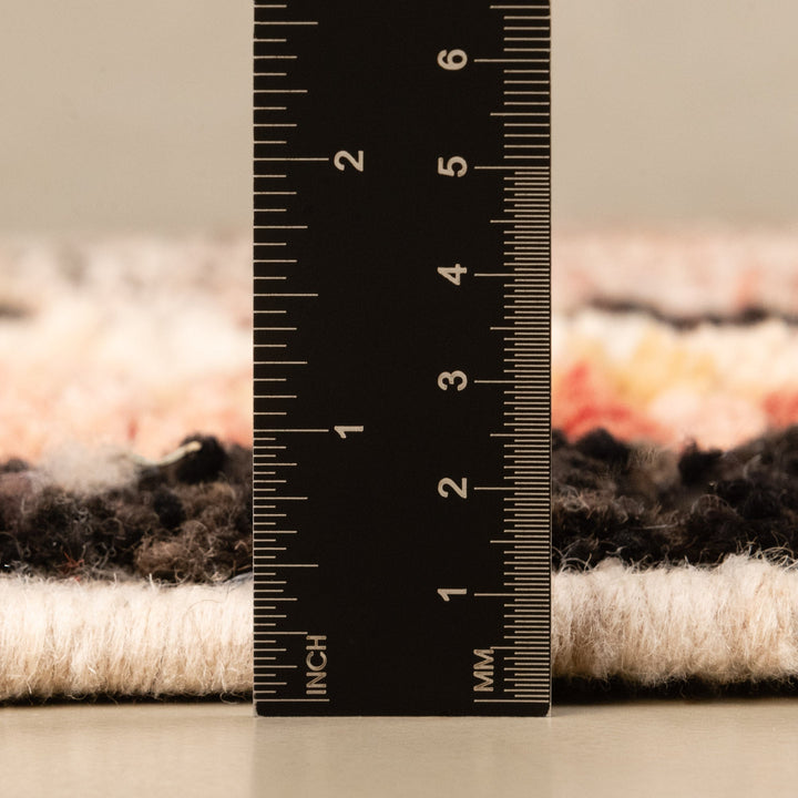 Contemporary Moroccan Red And Beige Hand Knotted 5x9 Wool Rug - The Rug Decor