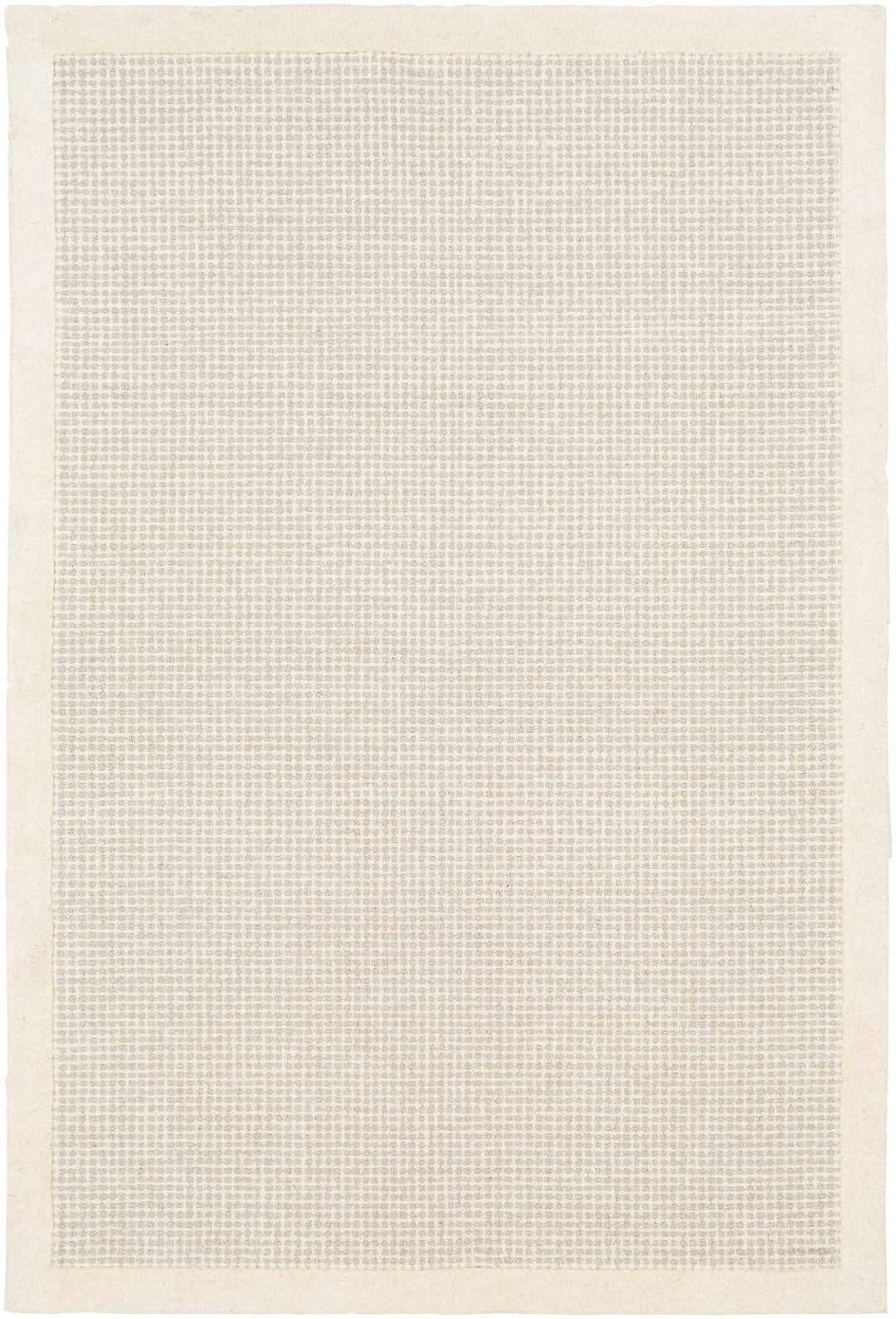 Contemporary Pattern Cream And Gray Hand Tufted Wool Rug - The Rug Decor