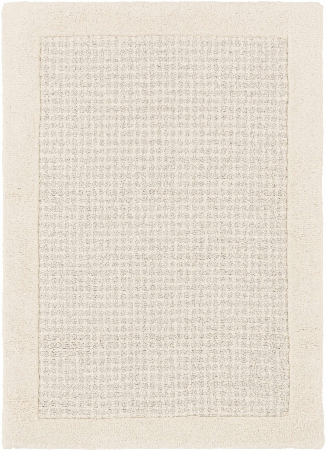 Contemporary Pattern Cream And Gray Hand Tufted Wool Rug - The Rug Decor