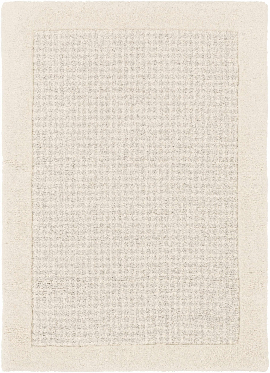 Contemporary Pattern Cream And Gray Hand Tufted Wool Rug - The Rug Decor