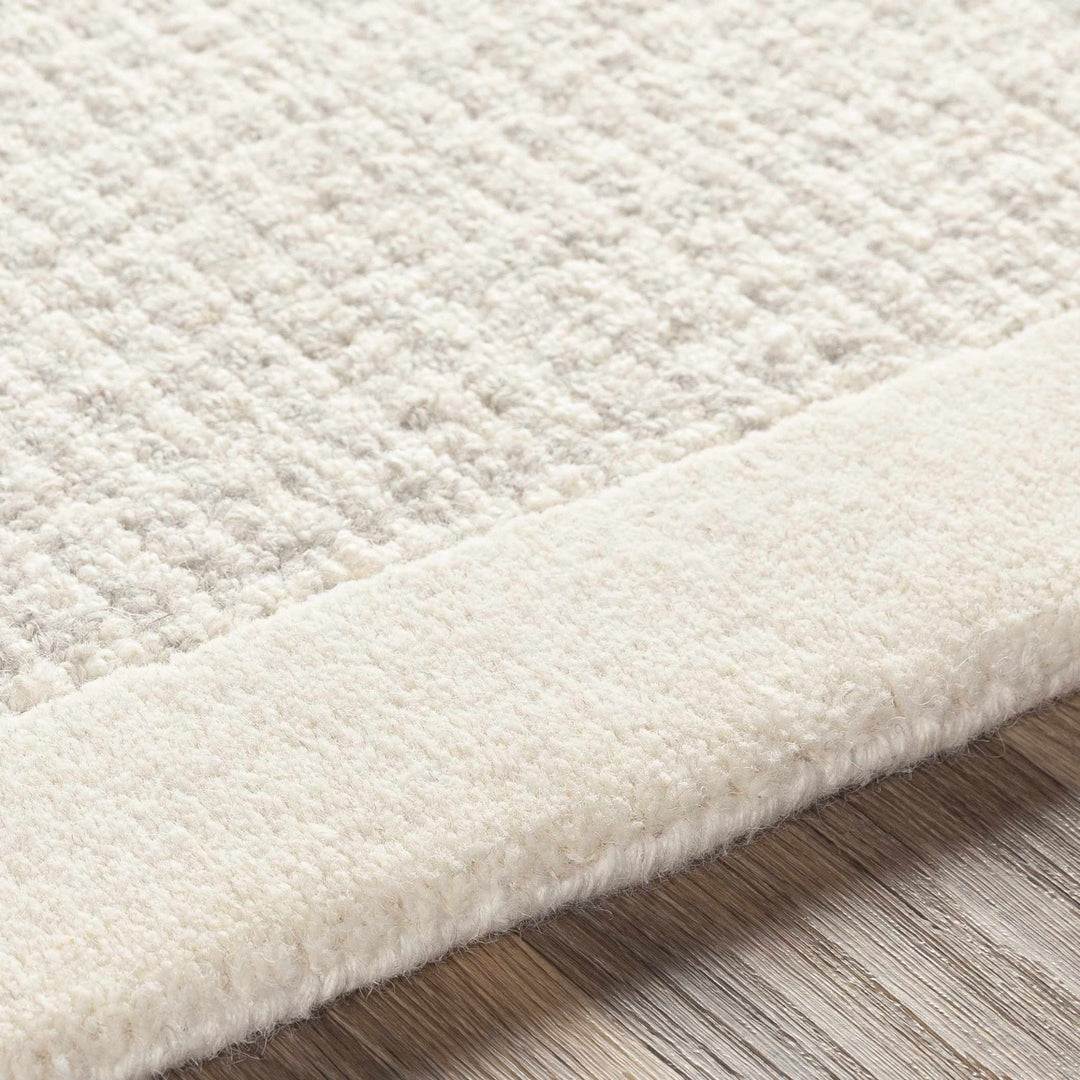 Contemporary Pattern Cream And Gray Hand Tufted Wool Rug - The Rug Decor