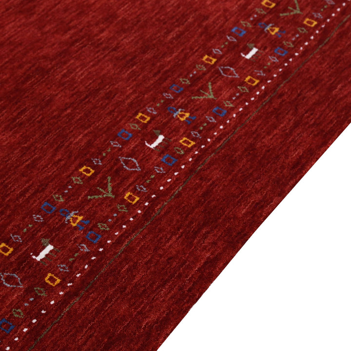Contemporary Red Hand Loomed Wool Area Rug - The Rug Decor