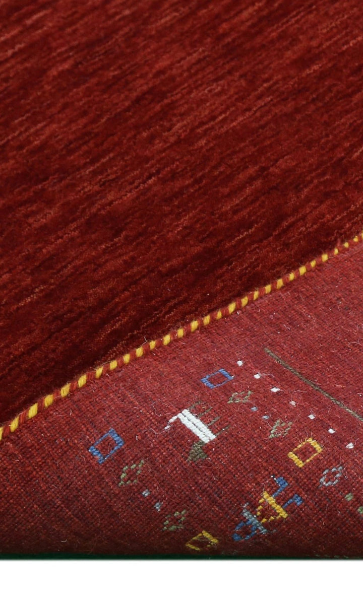 Contemporary Red Hand Loomed Wool Area Rug - The Rug Decor