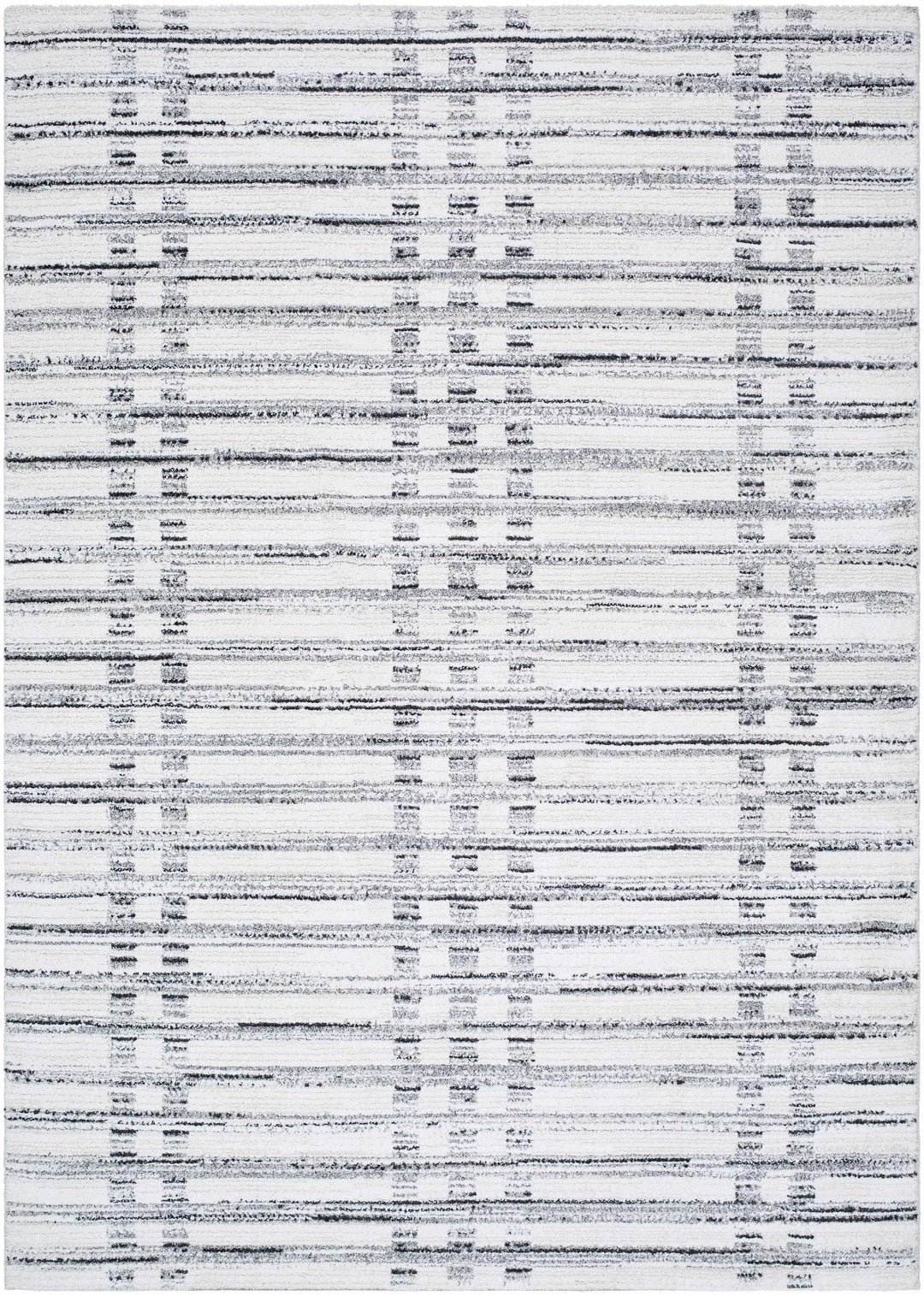 Contemporary Stripe Pattern White Machine Woven Rug - The Rug Decor