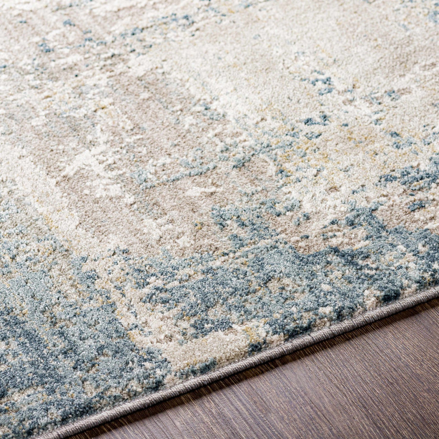 Contemporary Style Abstract Blue Area Rug - The Rug Decor