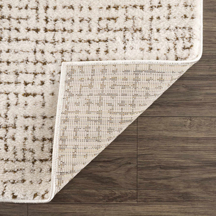 Contemporary Style Beige & Brown Area Rug - The Rug Decor