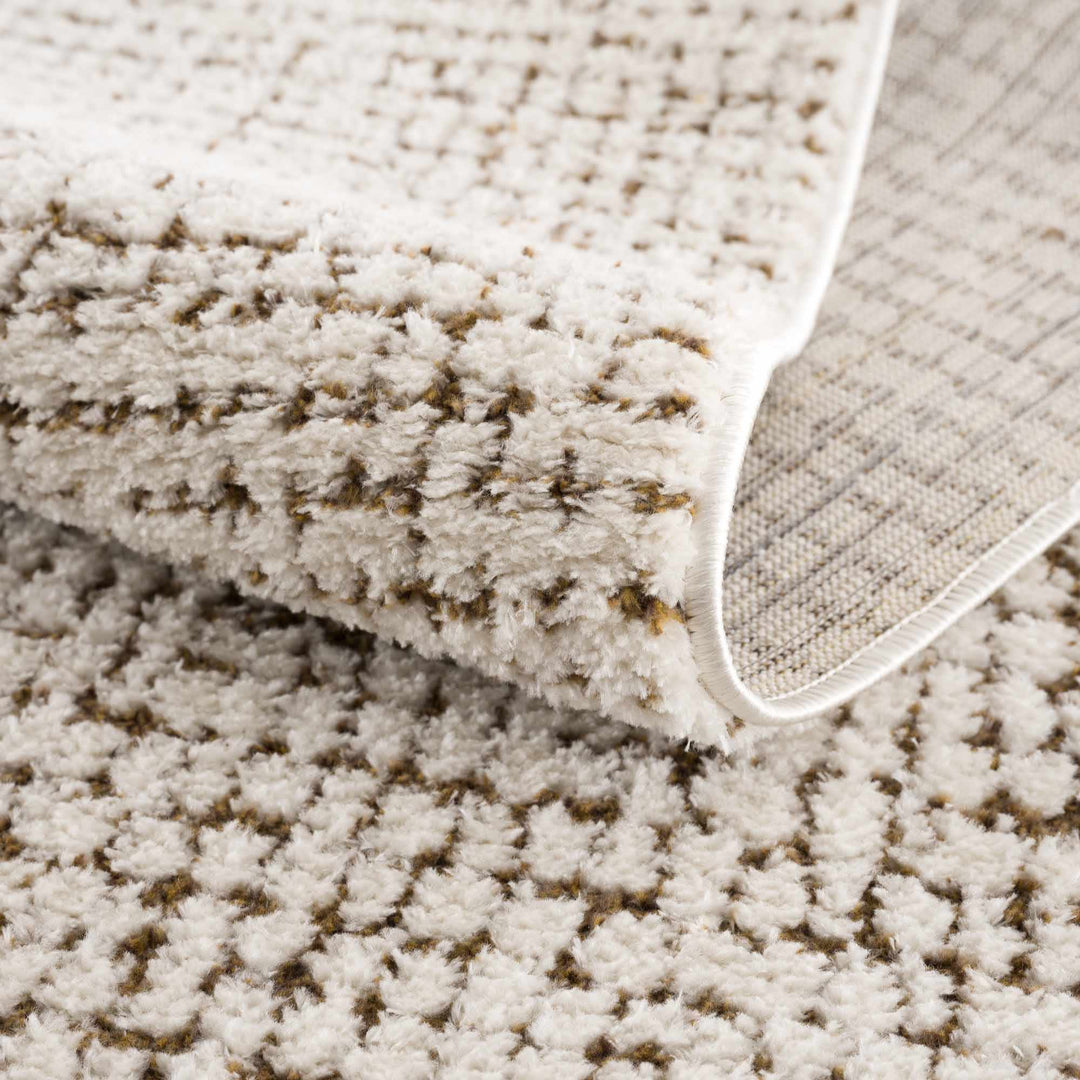 Contemporary Style Beige & Brown Area Rug - The Rug Decor