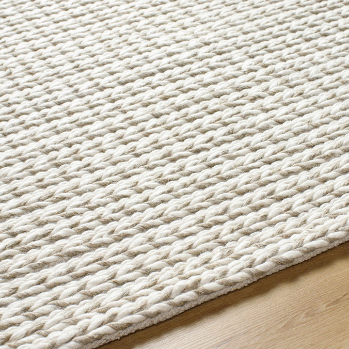 Contemporary Style Beige Hand Woven Wool Area Rug - The Rug Decor