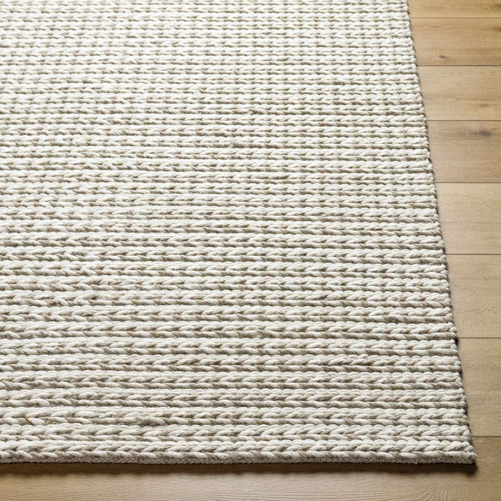 Contemporary Style Beige Hand Woven Wool Area Rug - The Rug Decor