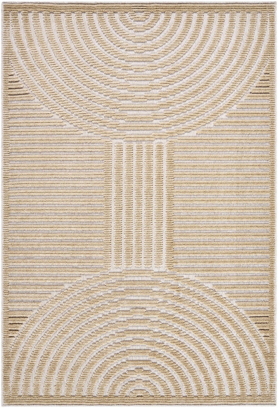 Contemporary Style Beige Washable Area Rug - The Rug Decor