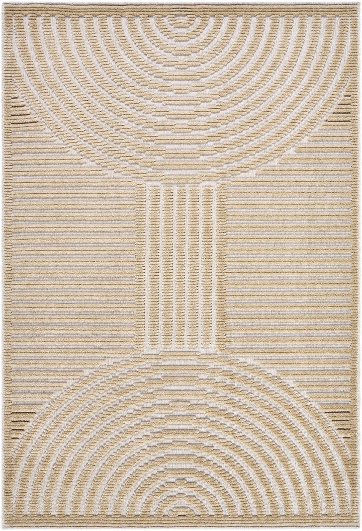 Contemporary Style Beige Washable Area Rug - The Rug Decor
