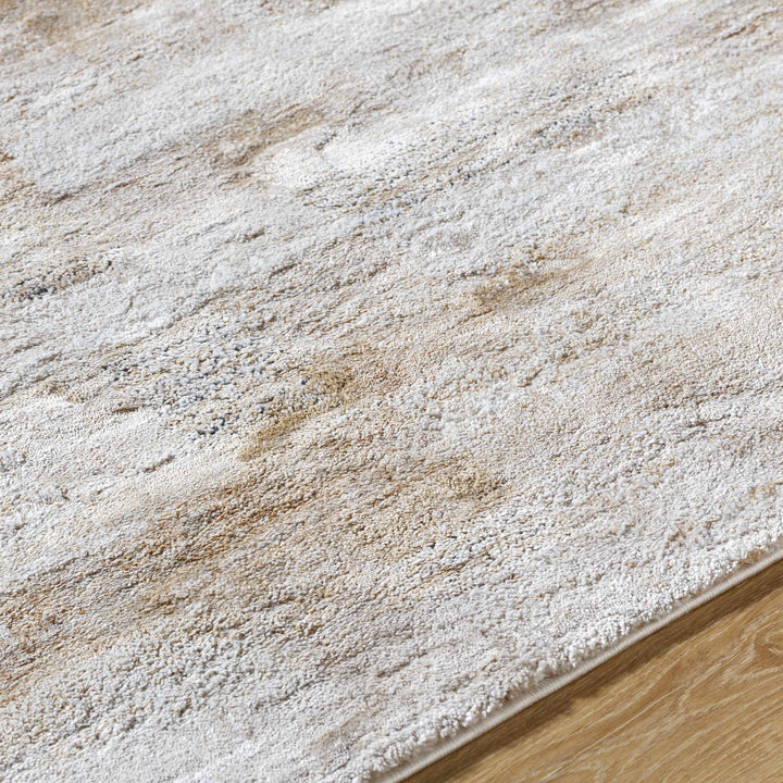 Contemporary Style Brown And Peach Machine Woven Area Rug - The Rug Decor