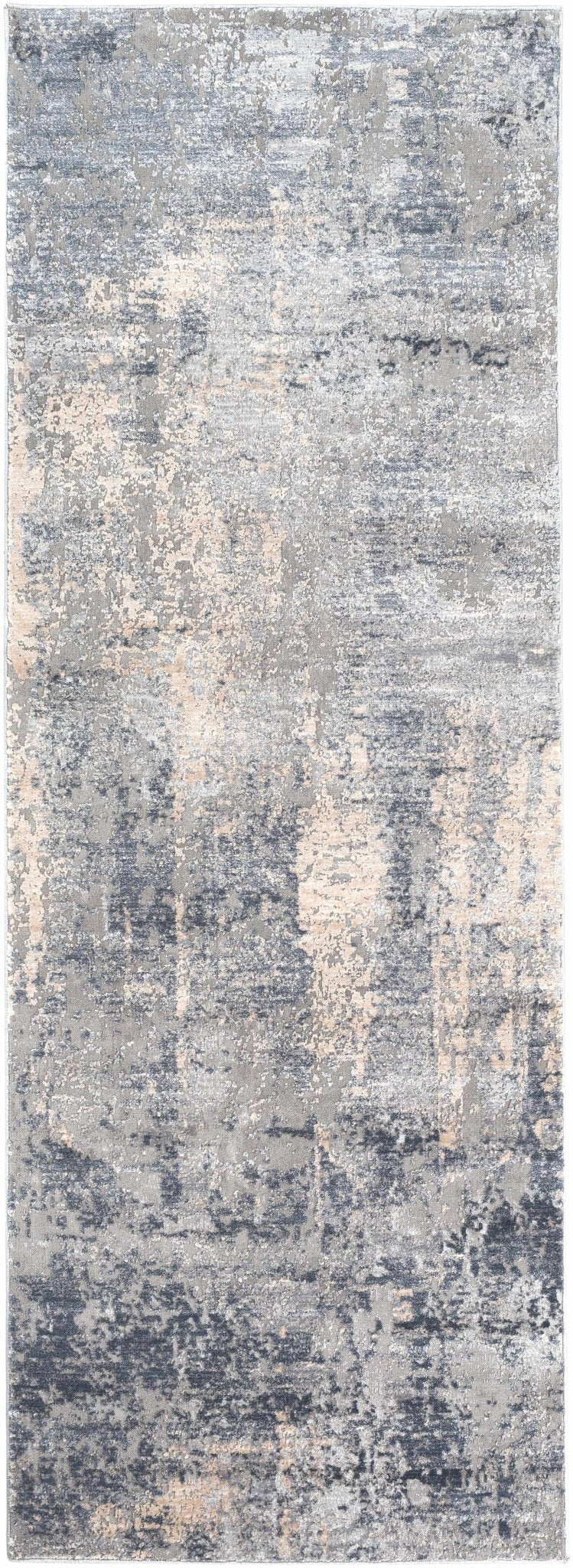 Contemporary Style Charcoal And Gray Machine Woven Rug - The Rug Decor