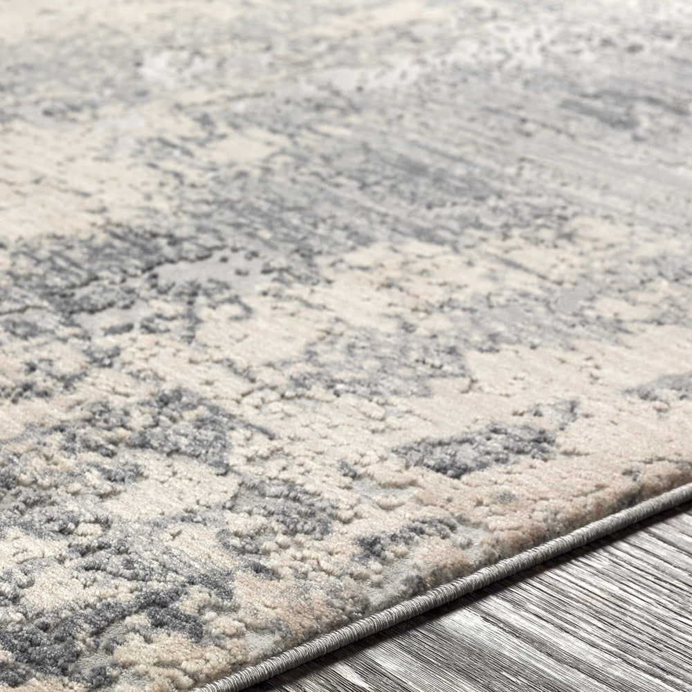Contemporary Style Charcoal And Gray Machine Woven Rug - The Rug Decor