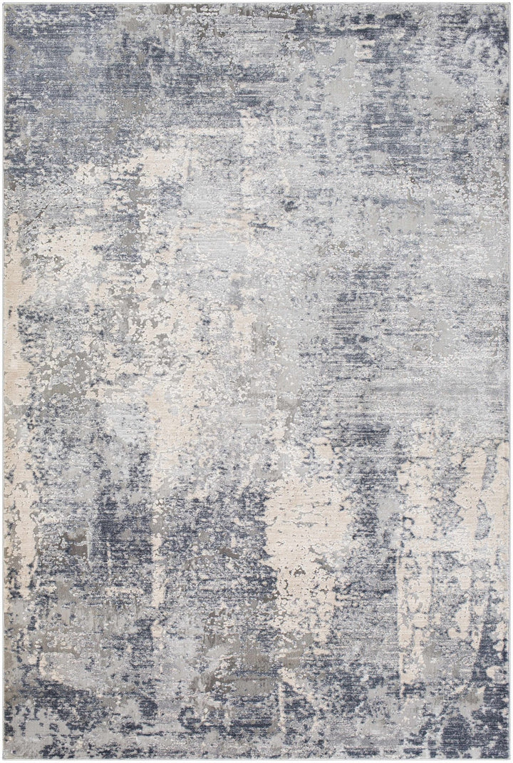 Contemporary Style Charcoal And Gray Machine Woven Rug - The Rug Decor