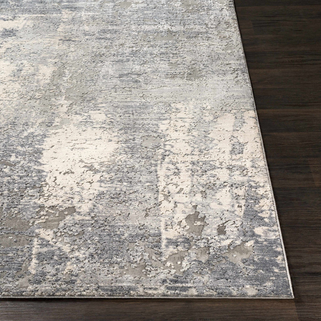 Contemporary Style Charcoal And Gray Machine Woven Rug - The Rug Decor
