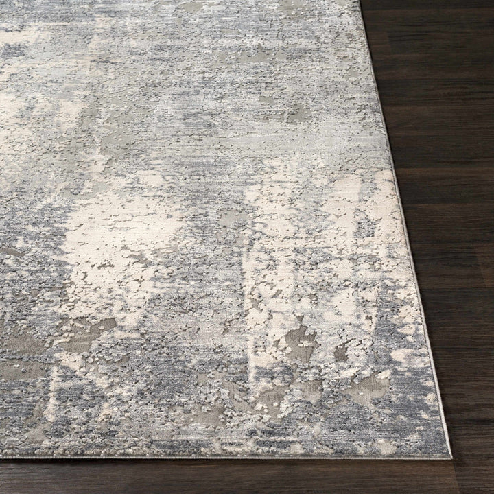 Contemporary Style Charcoal And Gray Machine Woven Rug - The Rug Decor