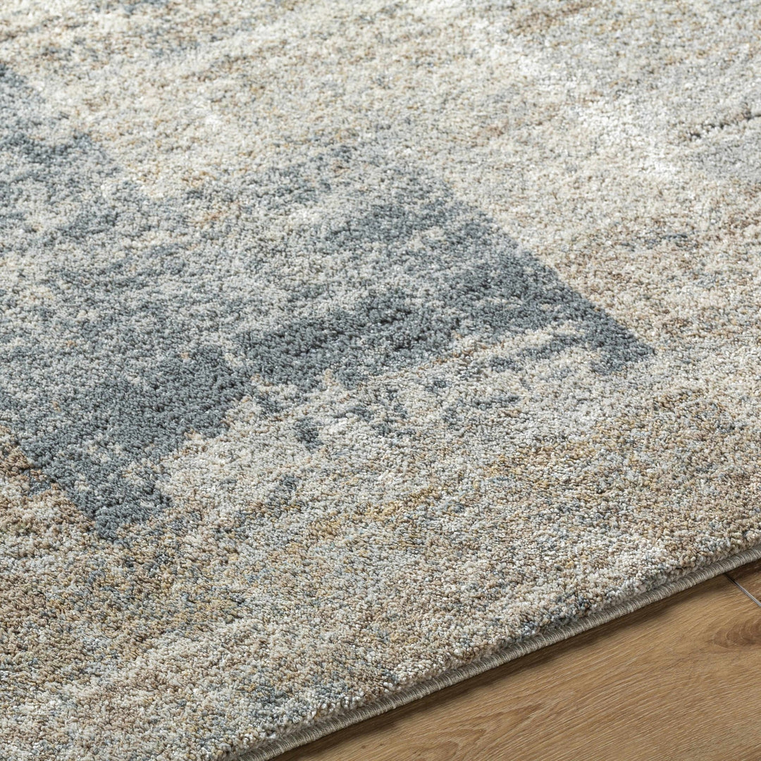 Contemporary Style Gray And Beige Woven Rug - The Rug Decor