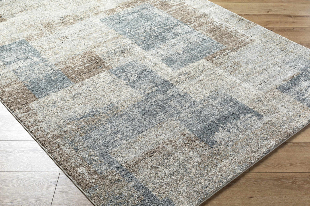 Contemporary Style Gray And Beige Woven Rug - The Rug Decor
