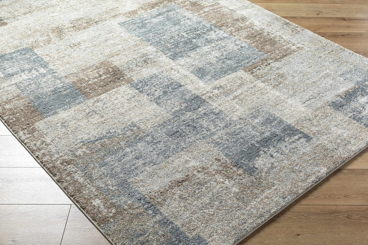 Contemporary Style Gray And Beige Woven Rug - The Rug Decor