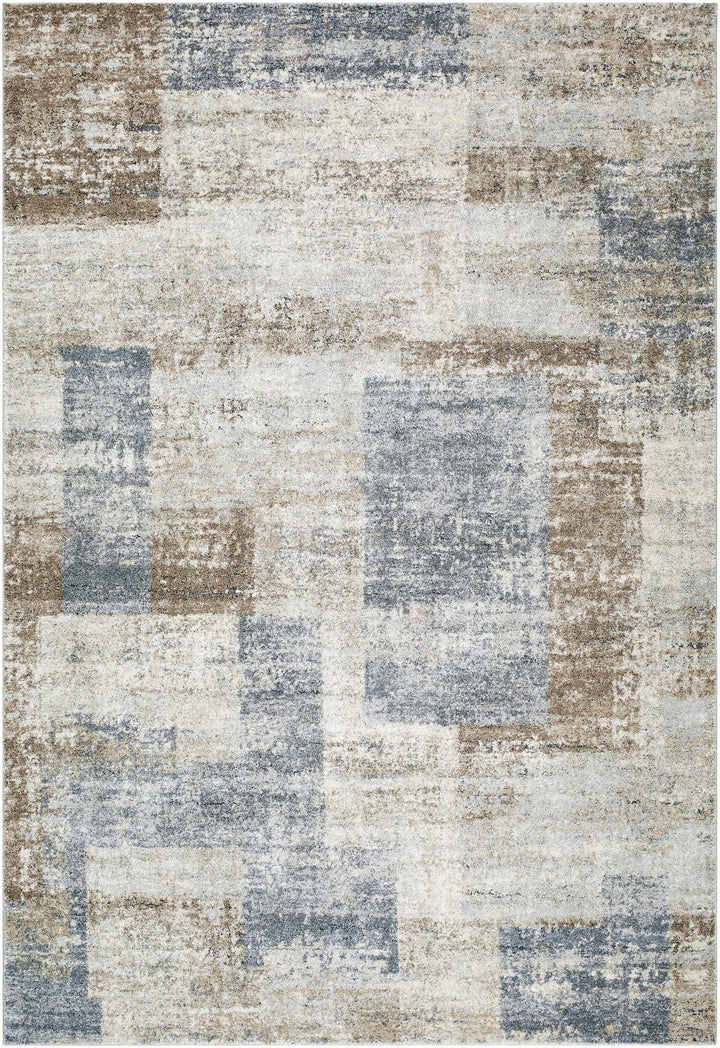 Contemporary Style Gray And Beige Woven Rug - The Rug Decor