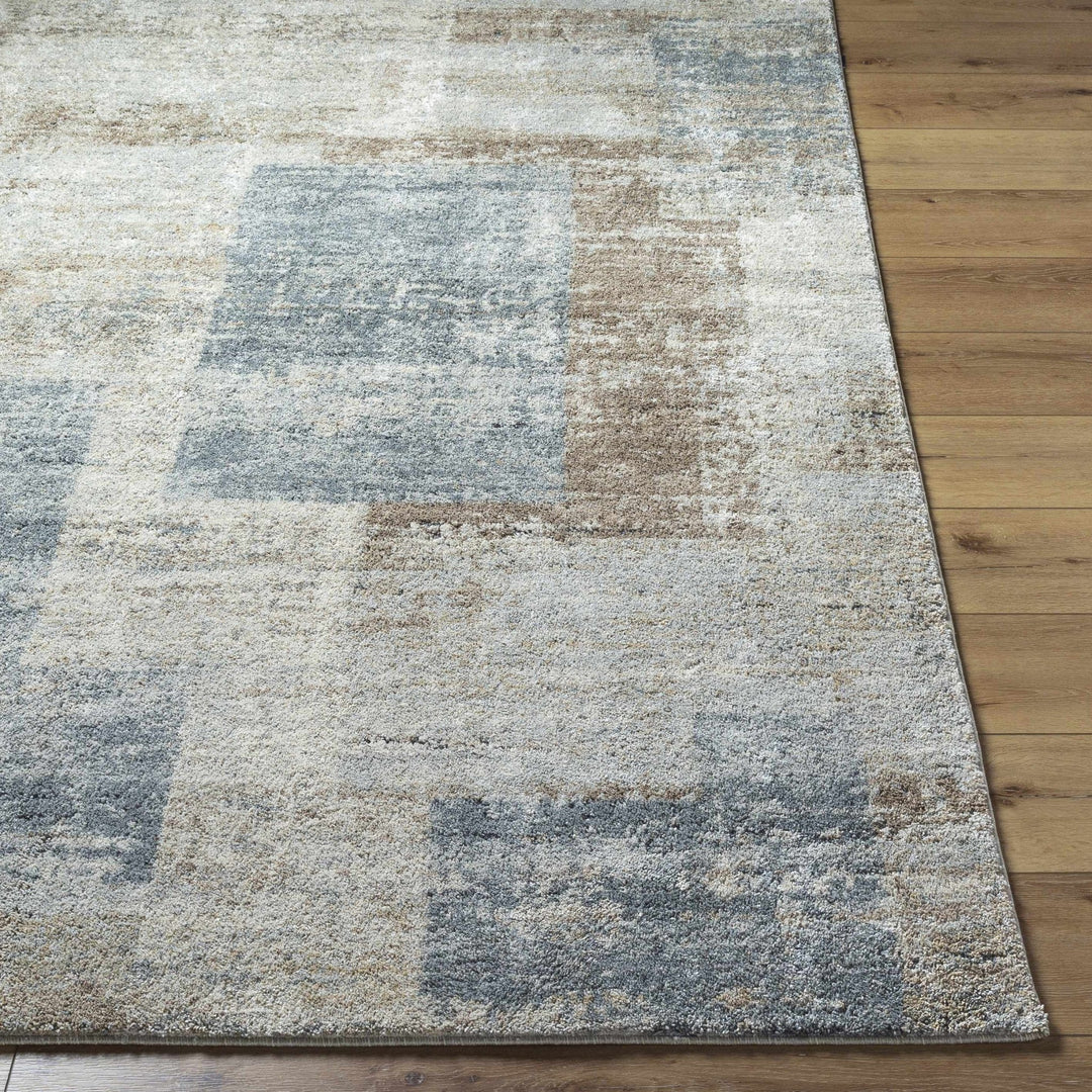 Contemporary Style Gray And Beige Woven Rug - The Rug Decor