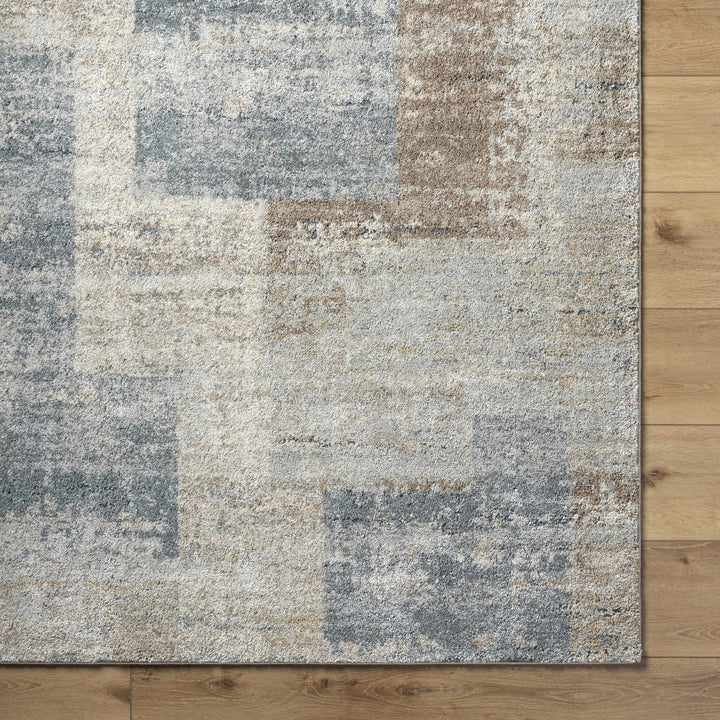 Contemporary Style Gray And Beige Woven Rug - The Rug Decor