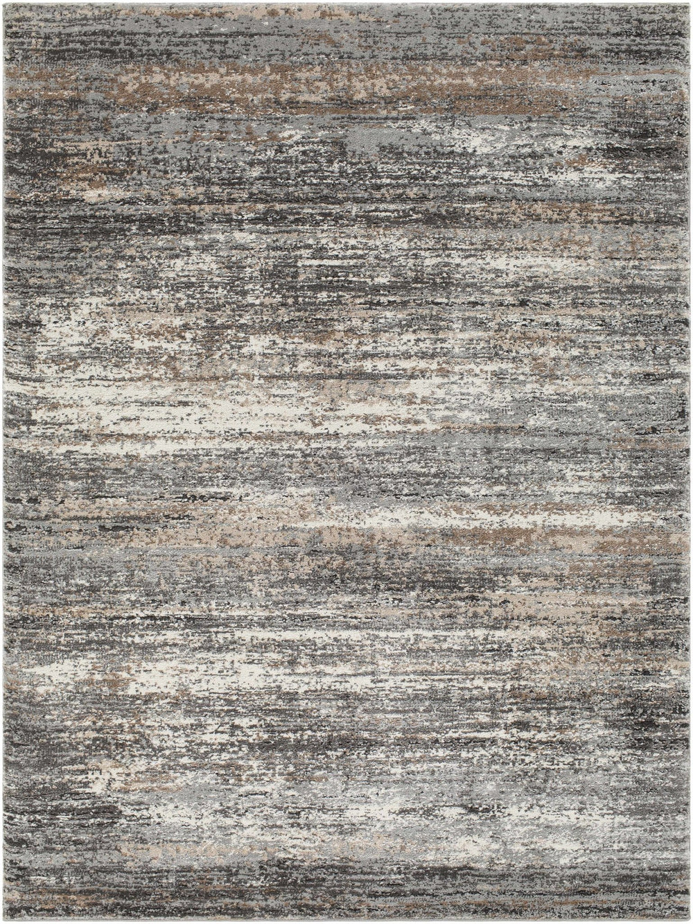 Contemporary Style Gray And Charcoal Machine Woven Area Rug - The Rug Decor