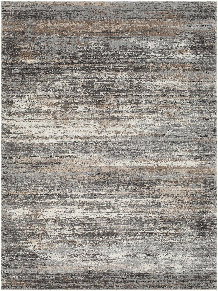 Contemporary Style Gray And Charcoal Machine Woven Area Rug - The Rug Decor