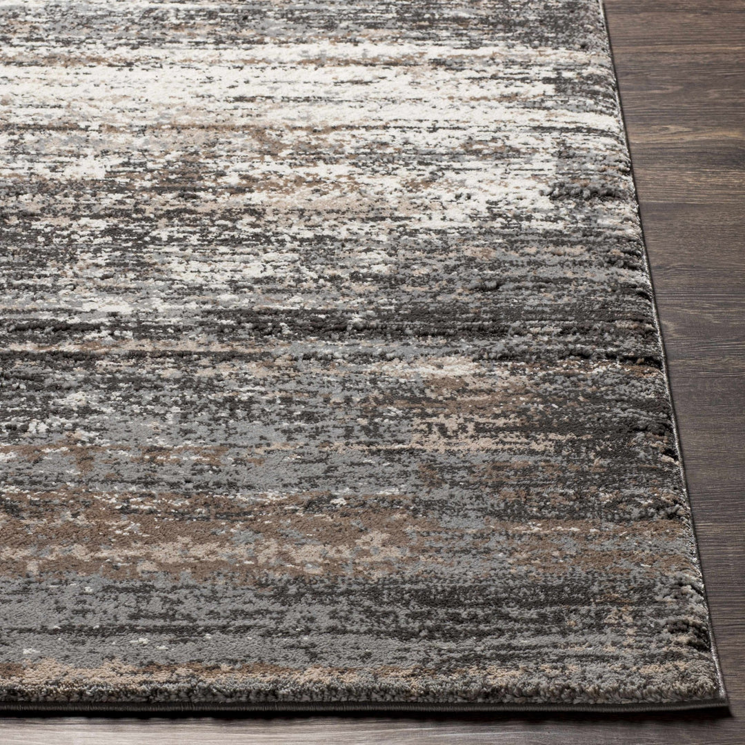 Contemporary Style Gray And Charcoal Machine Woven Area Rug - The Rug Decor
