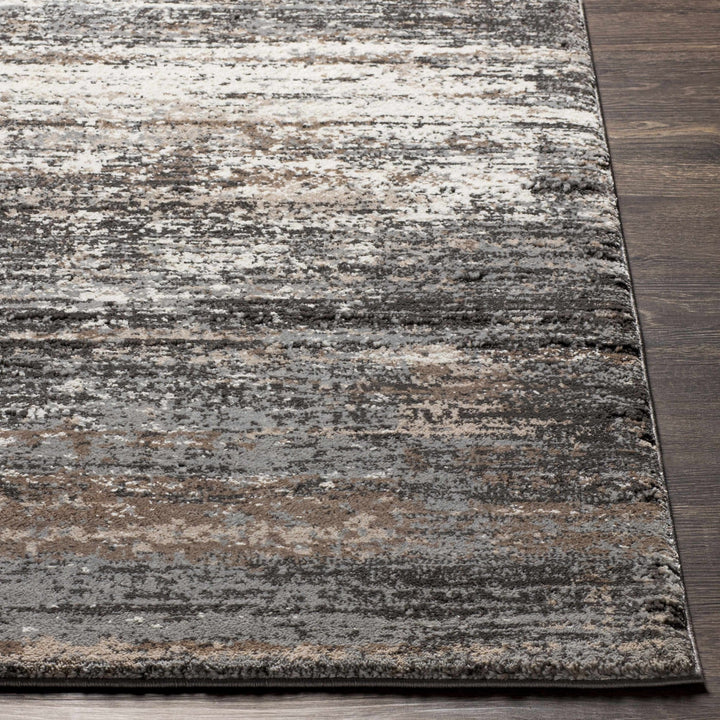 Contemporary Style Gray And Charcoal Machine Woven Area Rug - The Rug Decor