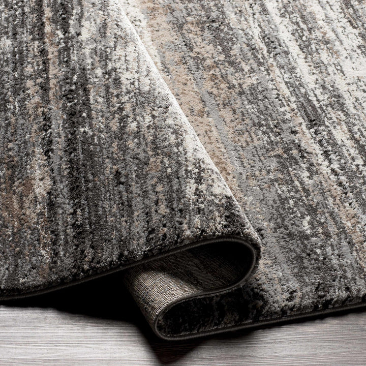 Contemporary Style Gray And Charcoal Machine Woven Area Rug - The Rug Decor