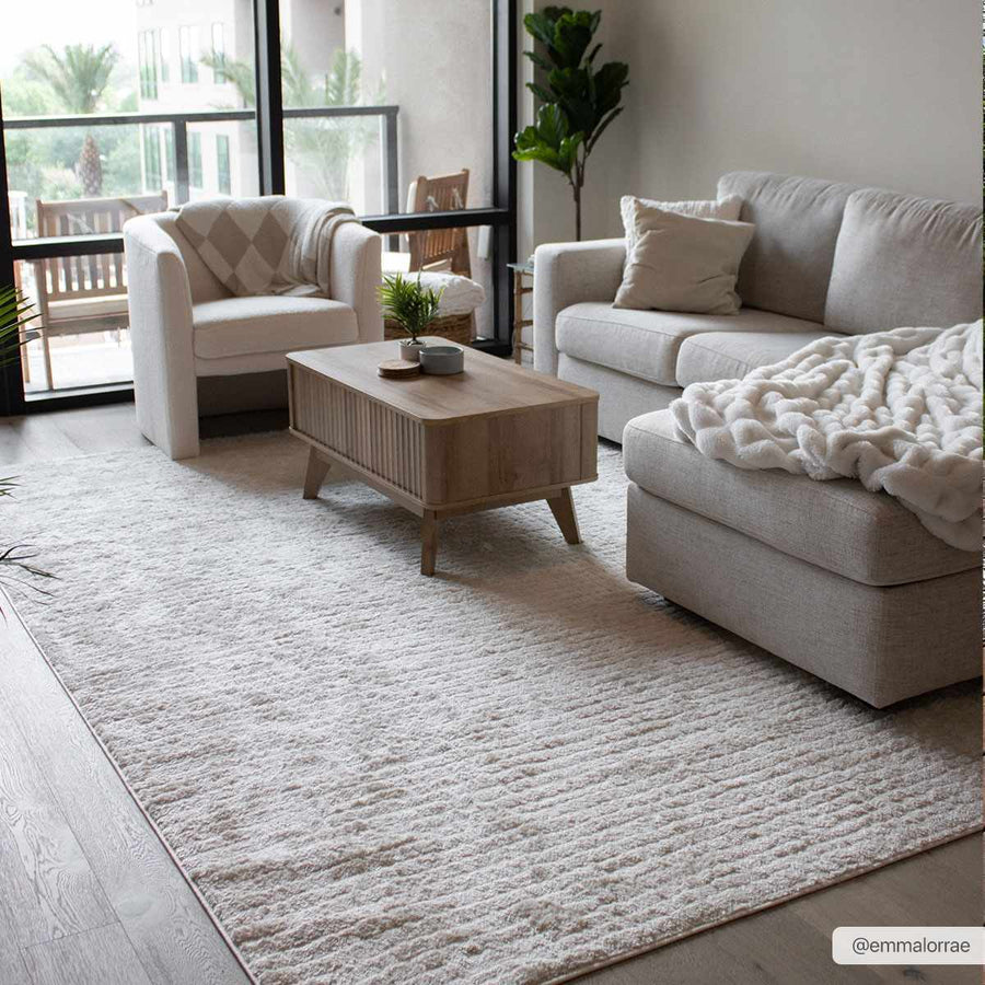 Contemporary Style Ivory Area Rug - The Rug Decor